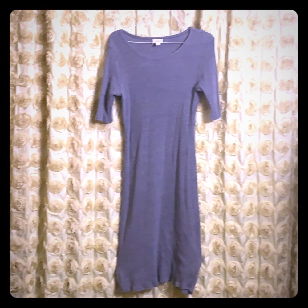 Lularoe Julia grey dress thermal knit material